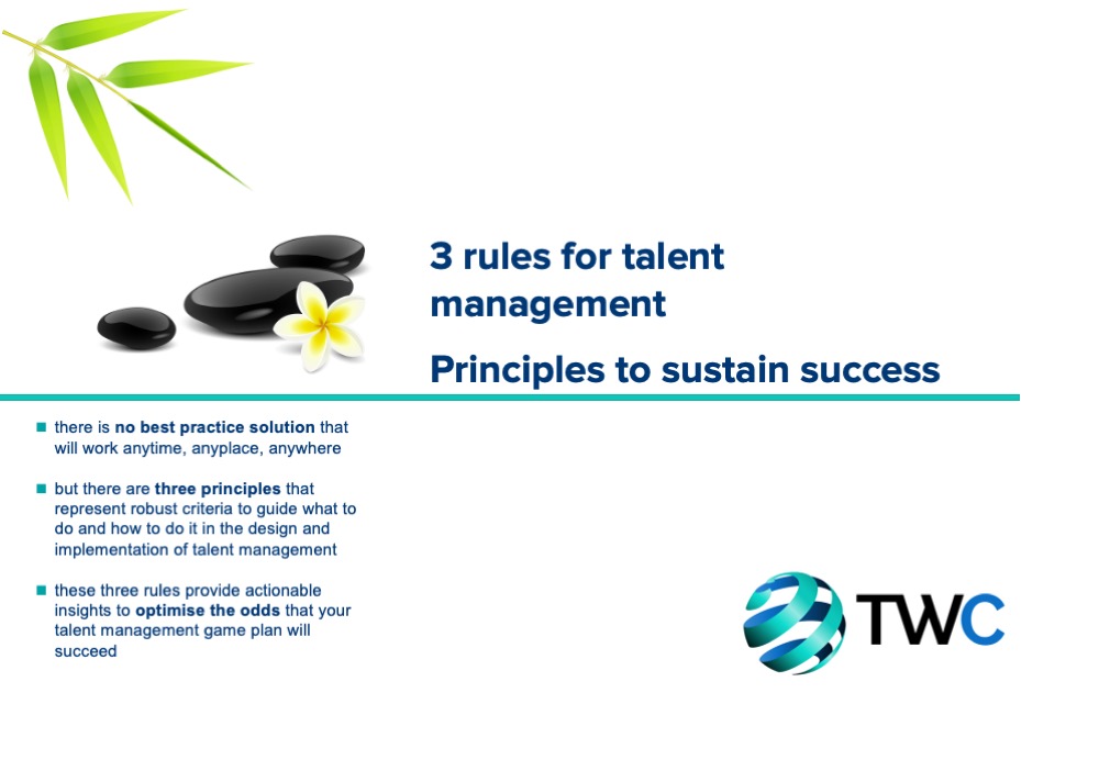 3 Rules For Talent Management
