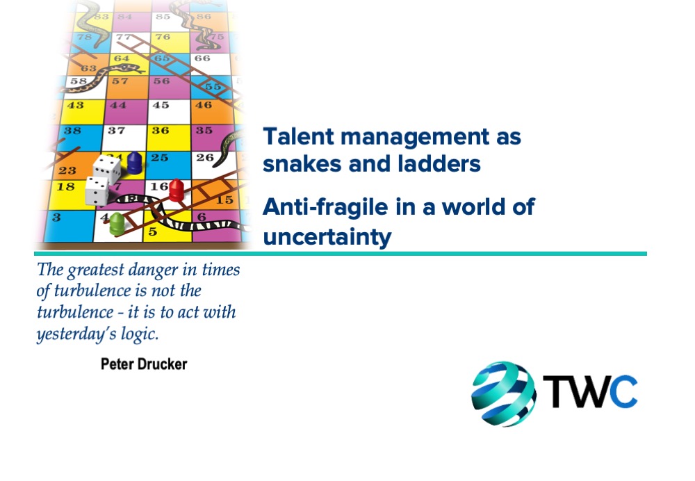 Talent management as snakes and ladders